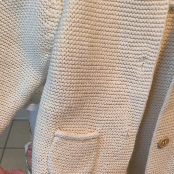 Sweet Honey Cream Knit Infant Cardigan Sz 6mn In Like New Condition. - Picture 4 of 5